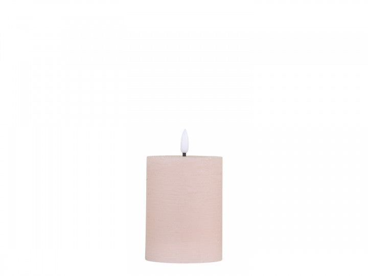 Stumpenkerze LED mit Timerfunktion Rosa