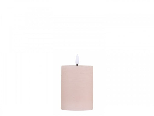 Stumpenkerze LED mit Timerfunktion Rosa