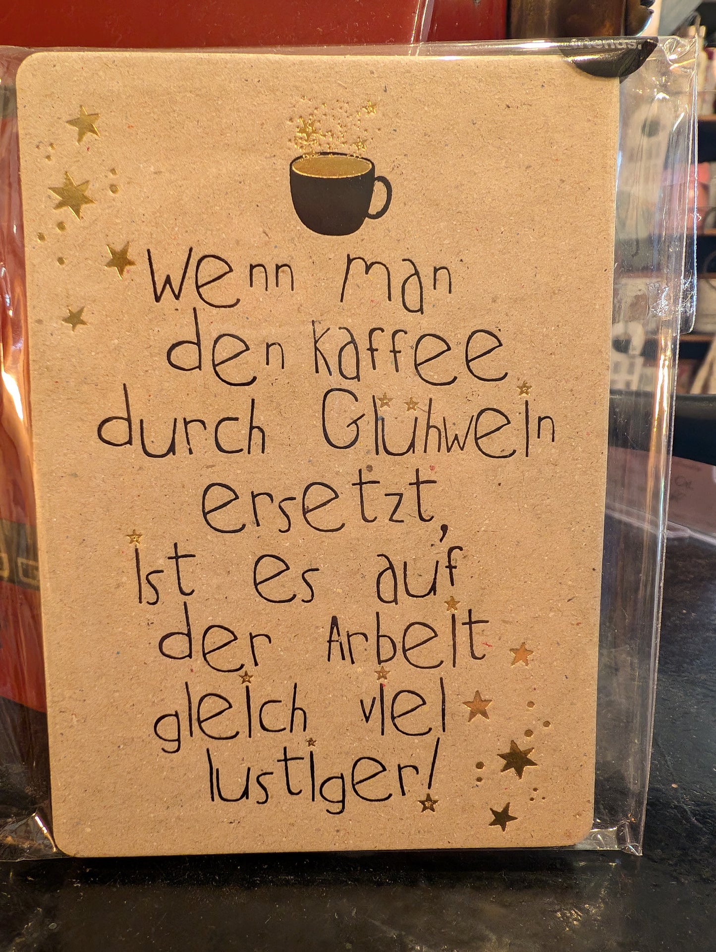 Winter Postkarten "Wenn man den Kaffee..."