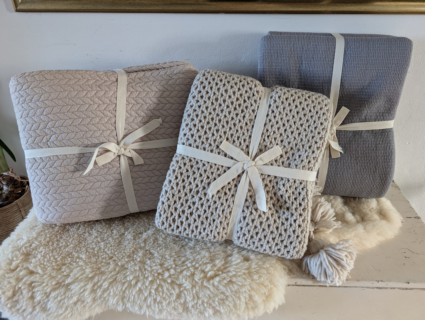 Tagesdecke Dans grau 240x260 cm