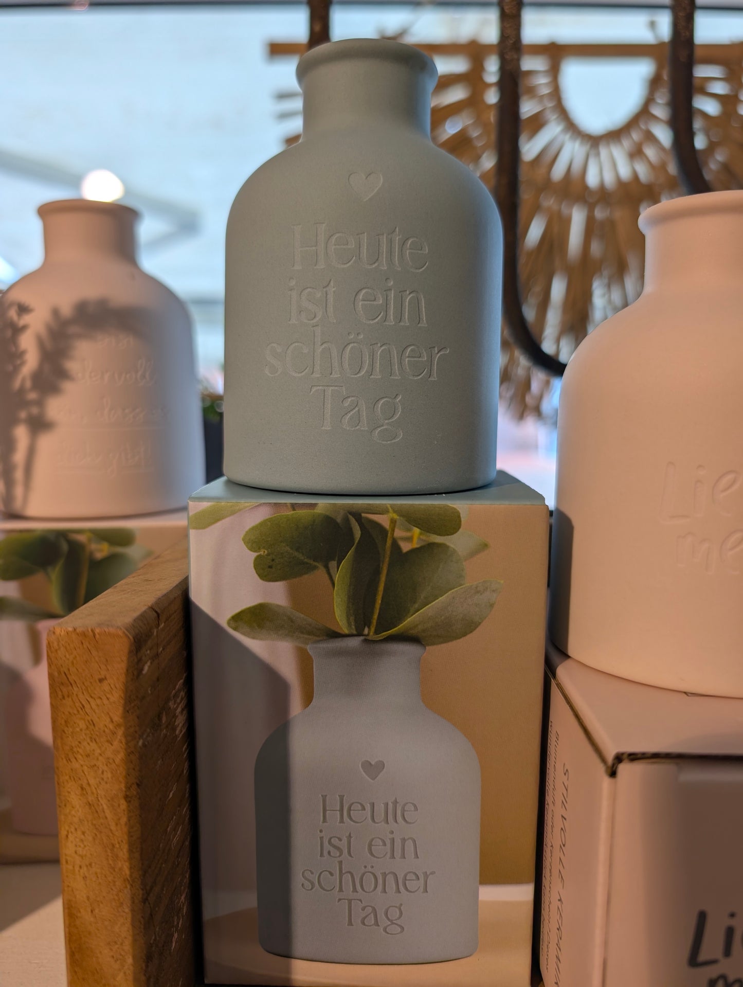 Vase "Heute ist ein schöner Tag"