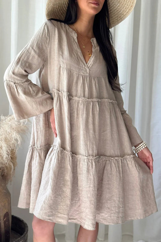 Leinenkleid ADDIE Kaschmirfarben