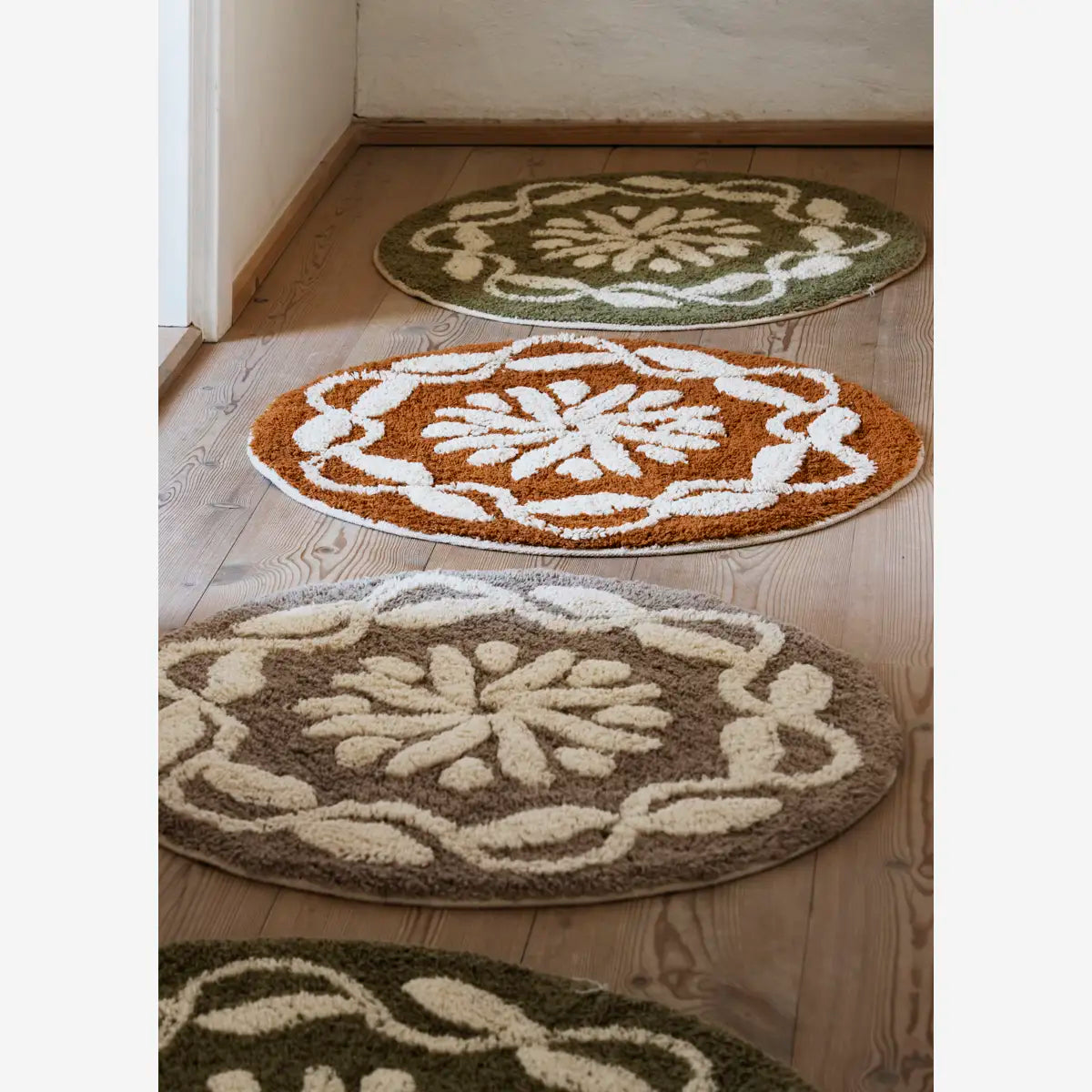 Teppich / Badematte rund Greige - Off White