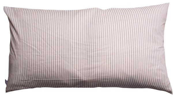 Kissenbezug 50x90 cm Baumwolle dunkelgrau, weiß gestreift