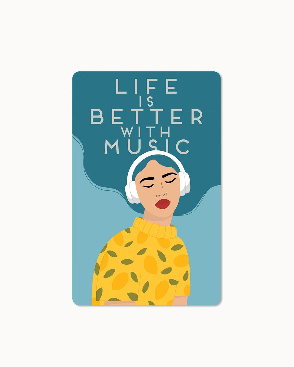 Lunacard Postkarte *Girl with music