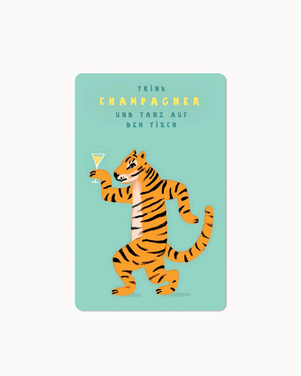 Lunacard Postkarte *Champagne tiger