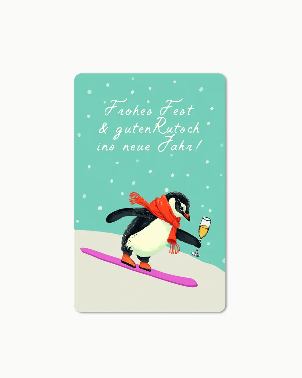 Lunacard Postkarte *Champagne Pinguin