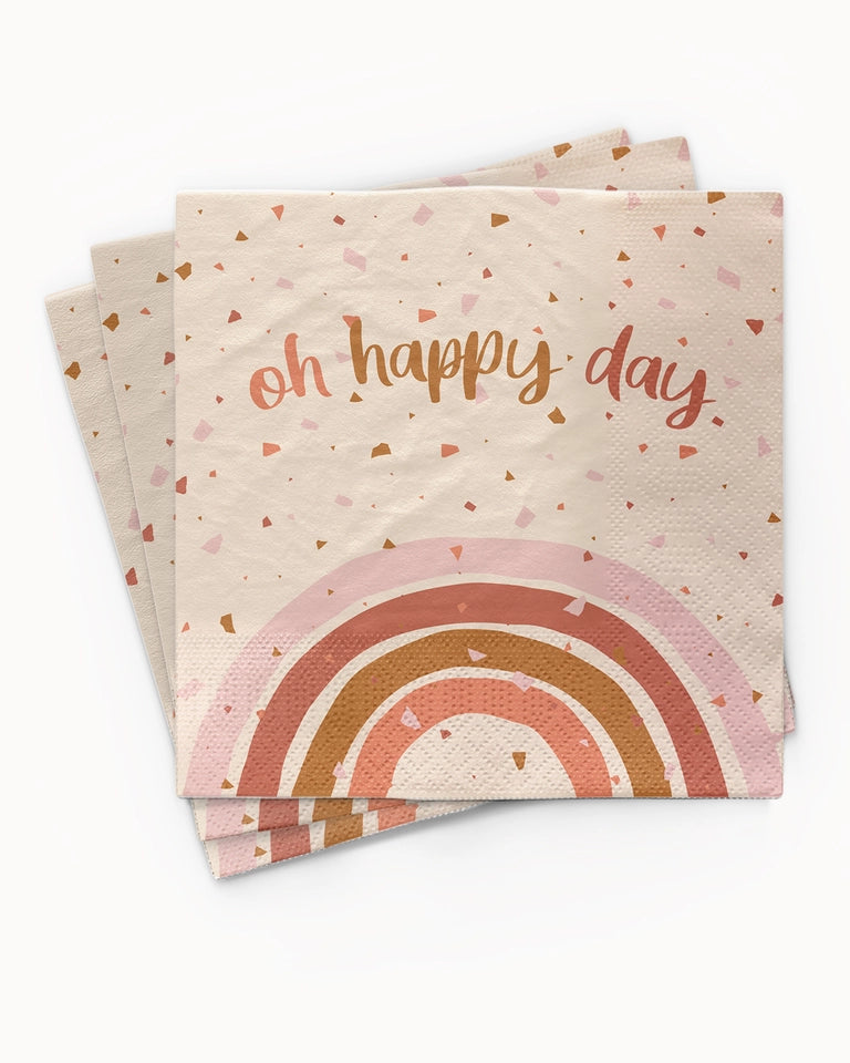 Serviette aus Bambus "Oh happy day"
