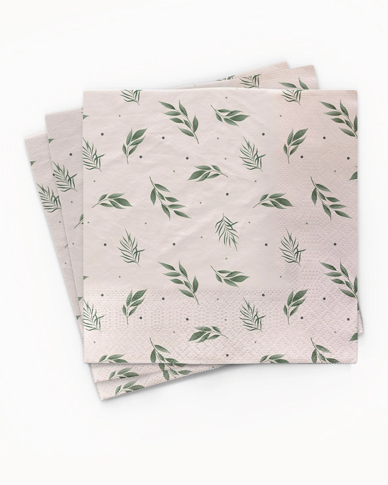 Serviette aus Bambus "Elegant leaves"