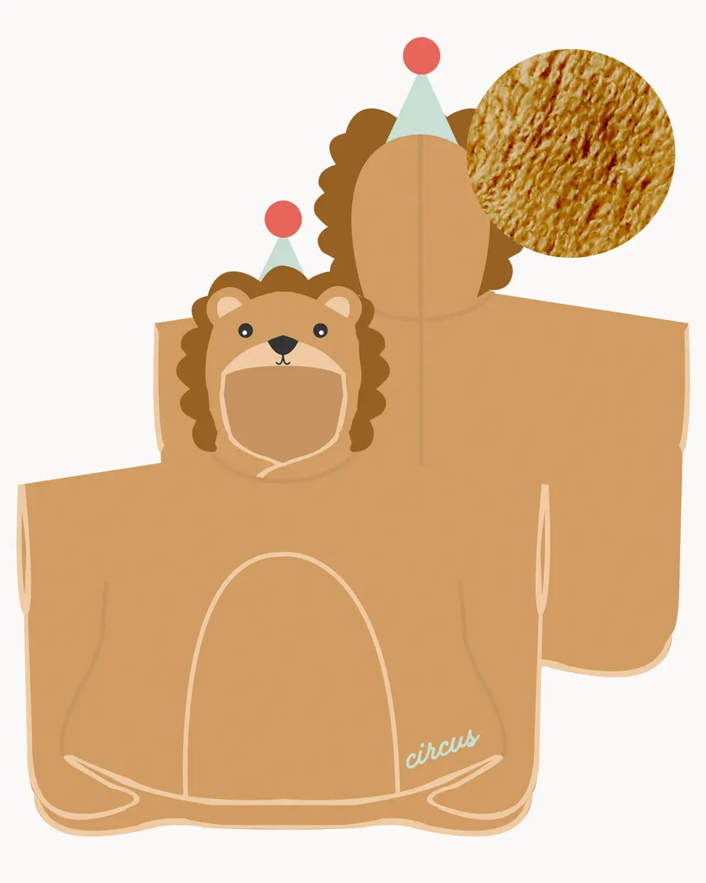 Organic Towel Poncho - Lion