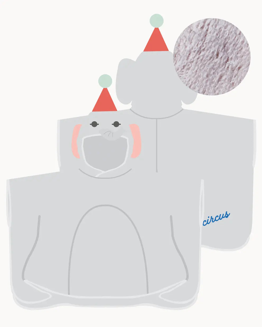 Organic Towel Poncho - Elephant