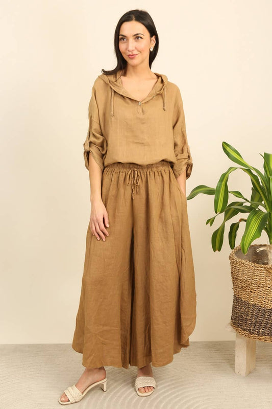 Leinenhosen Khaki
