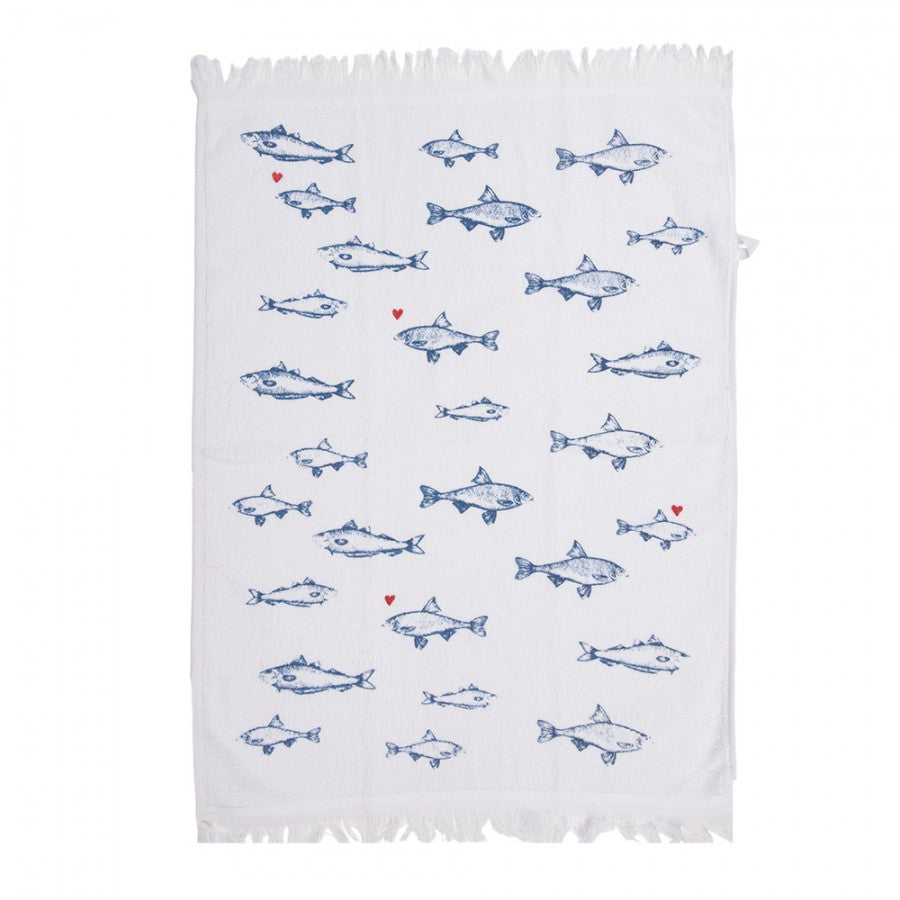 Gästehandtuch Fische mit Herz