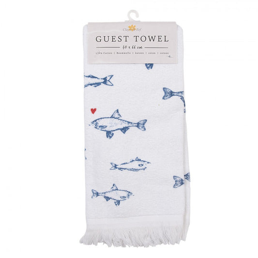 Gästehandtuch Fische mit Herz