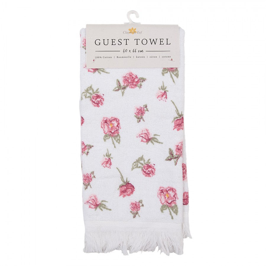Gästehandtuch rosa Rosen