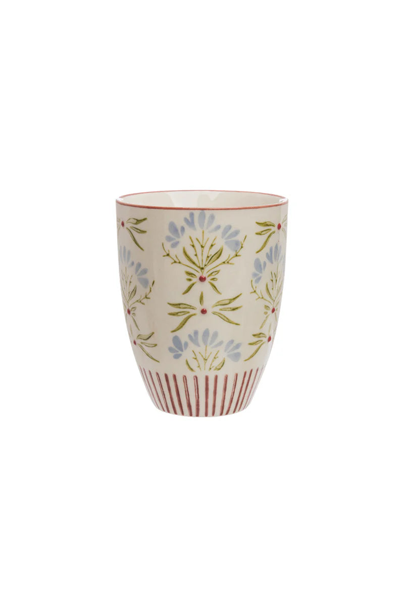 Becher Retrofloria Blau