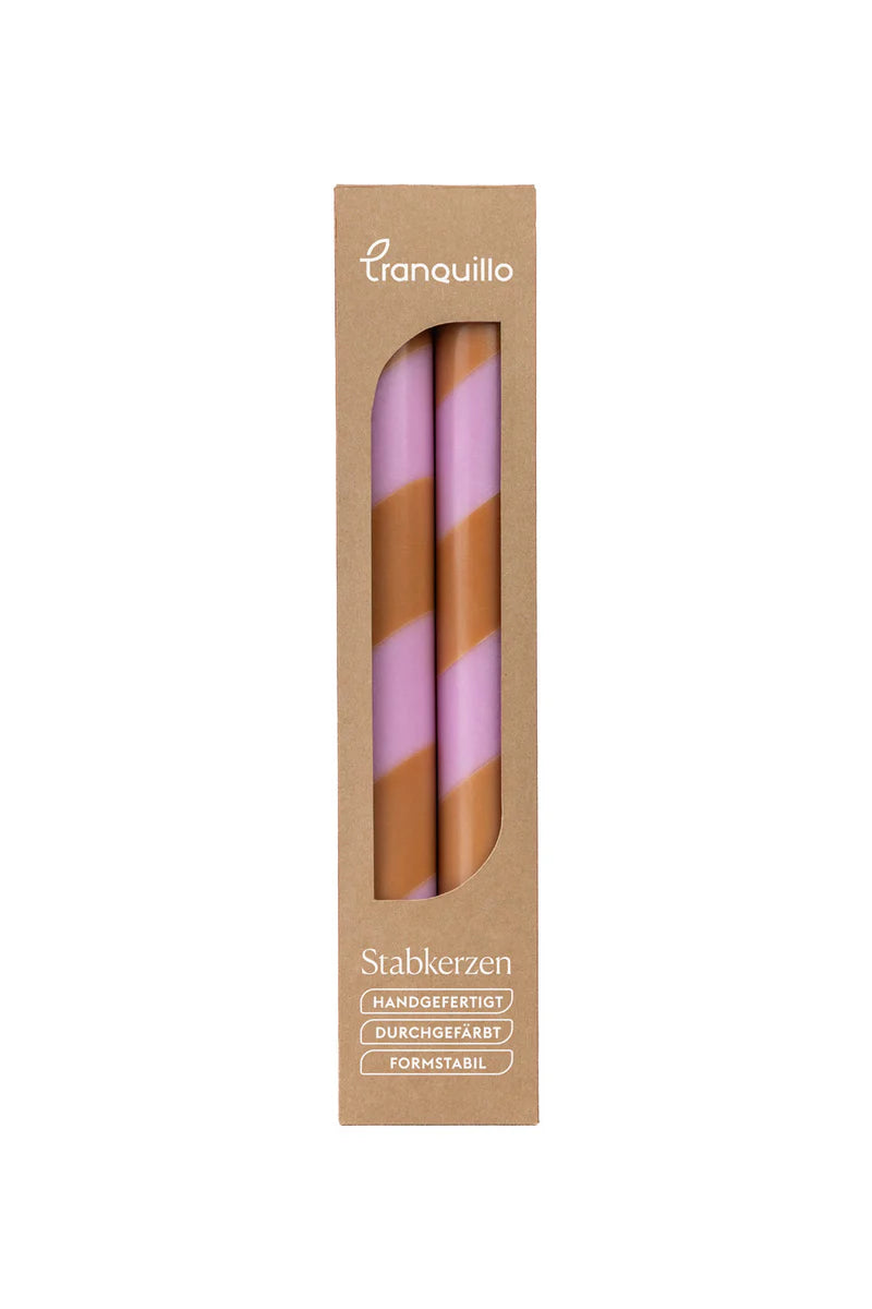 Stabkerzen GLUMI TWIST 2er-Set Rosa
