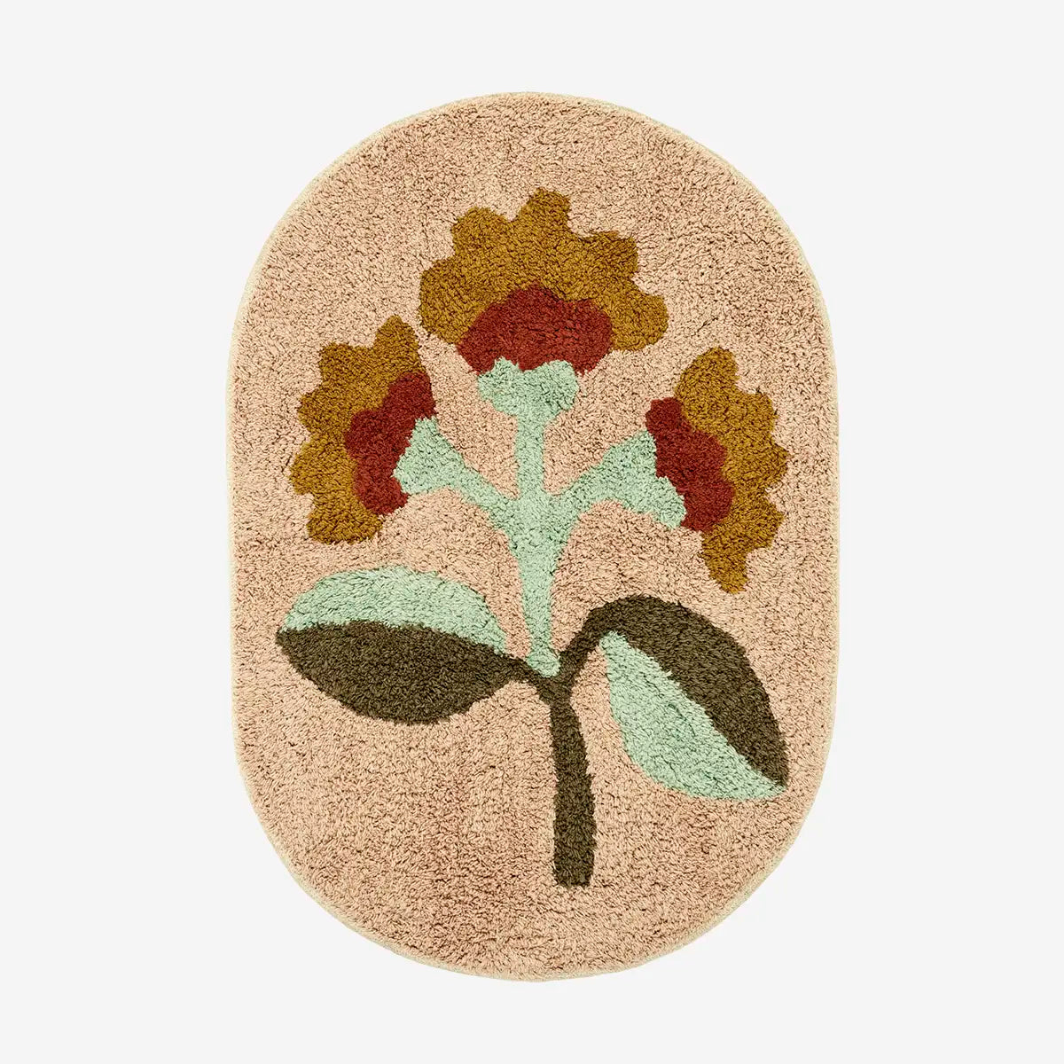 Teppich / Badematte Oval Rose