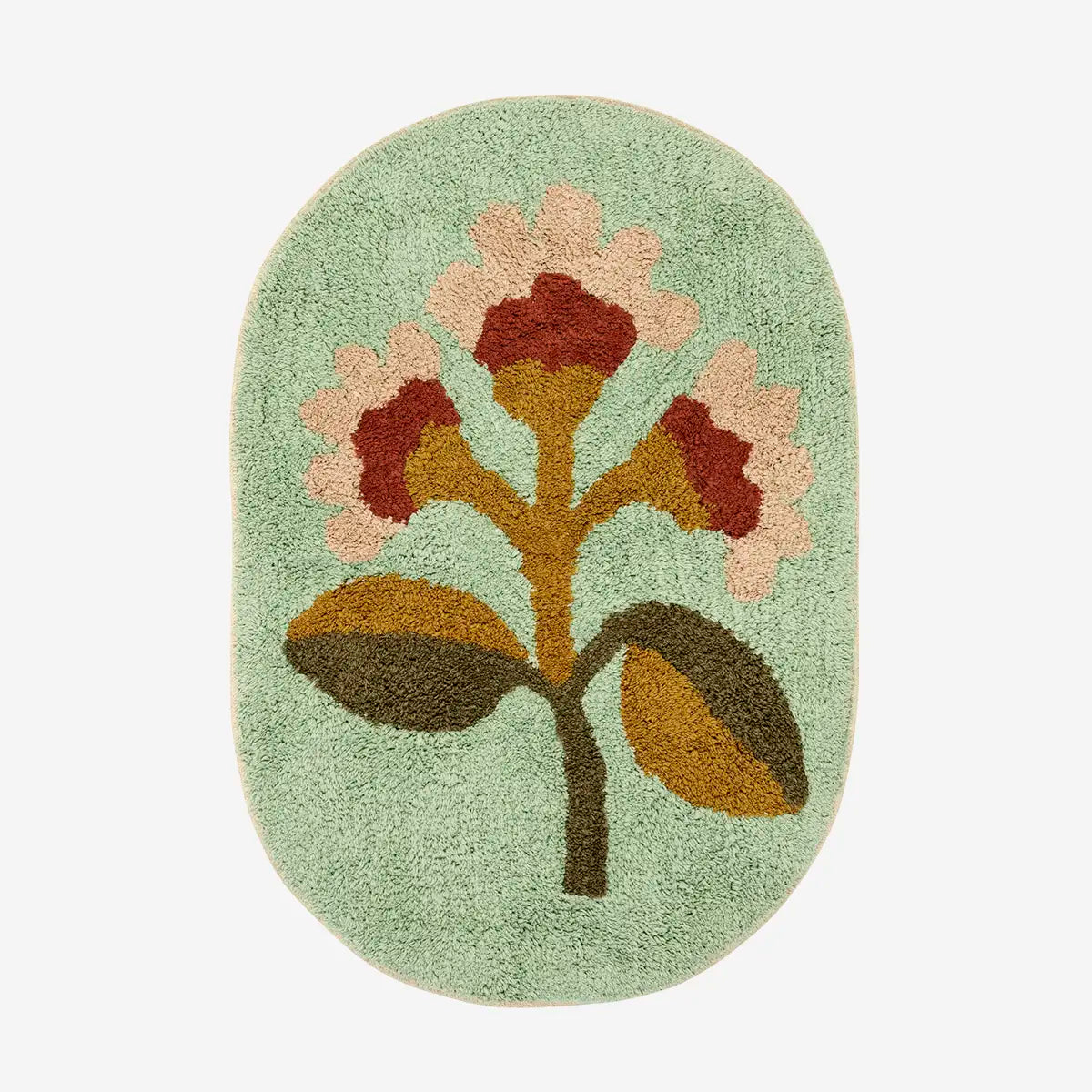Teppich / Badematte Oval Mint