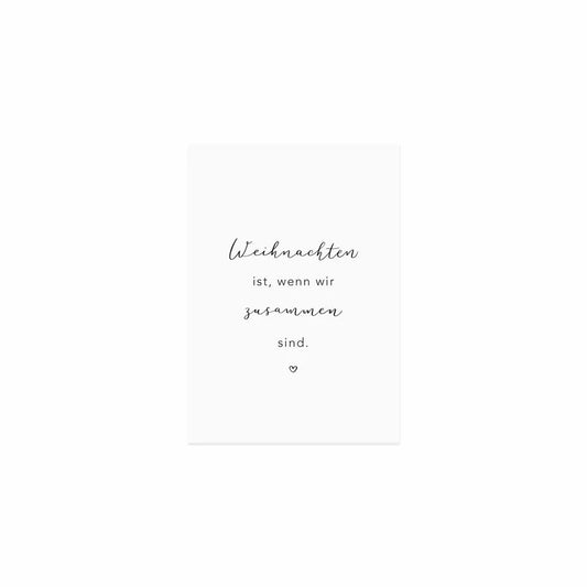 Weihnachtspostkarte "Weihnachten ist.."