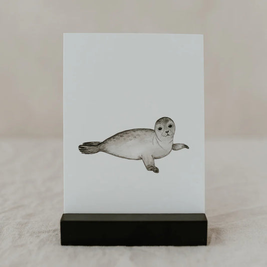 Aquarellkarte "Robbe"