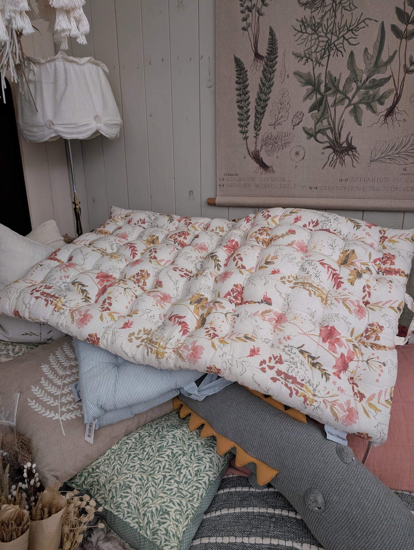 Matratze/Auflage mit Wilblumen 100x60 cm