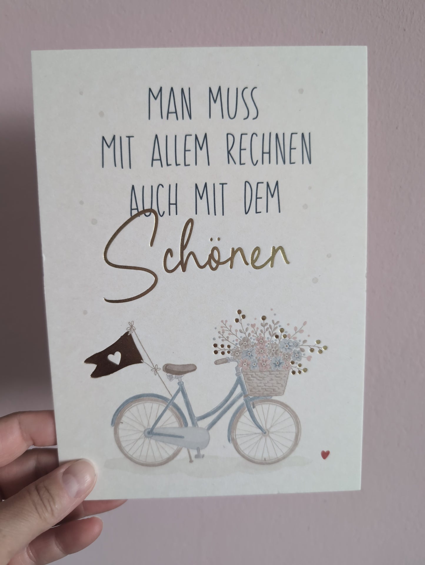 Postkarte groß. Man muss mit allem rechnen...