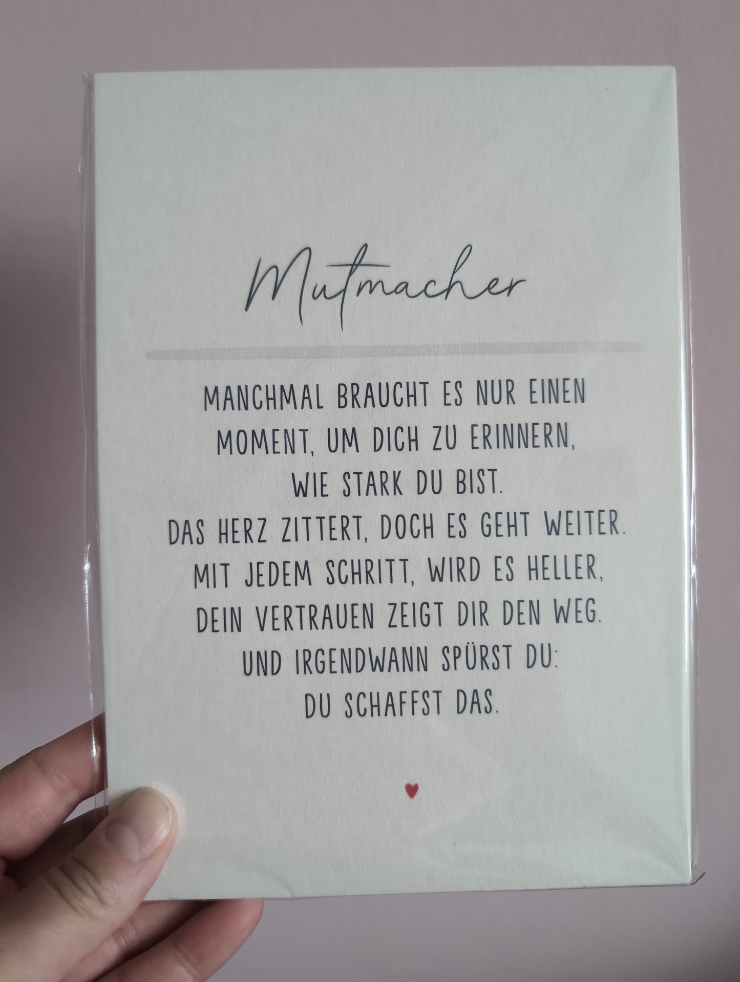 Postkarte groß. Mutmacher