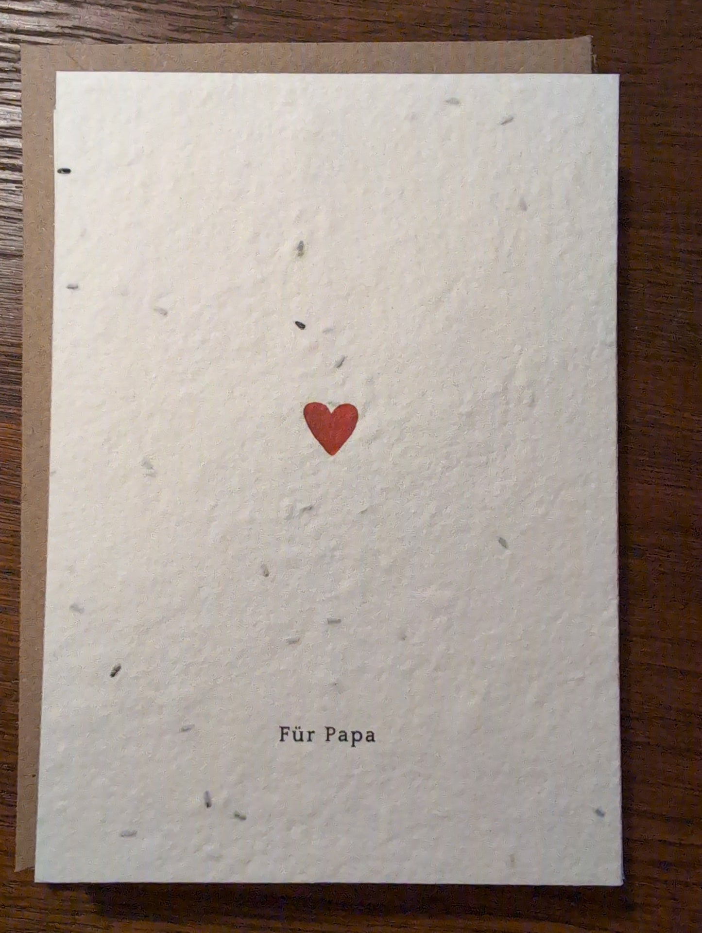 Einpflanzbare Grußkarte mit Umschlag FÜR PAPA