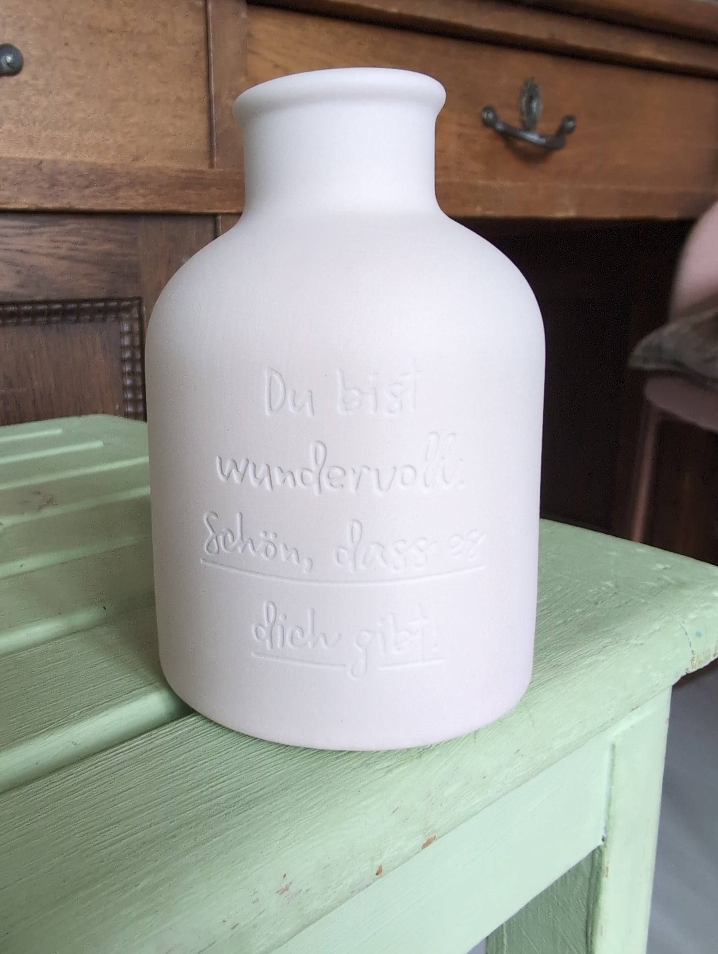 Vase " Du bist wundervoll