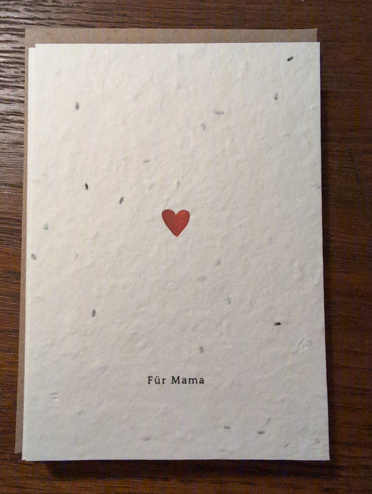Einpflanzbare Grußkarte mit Umschlag FÜR MAMA