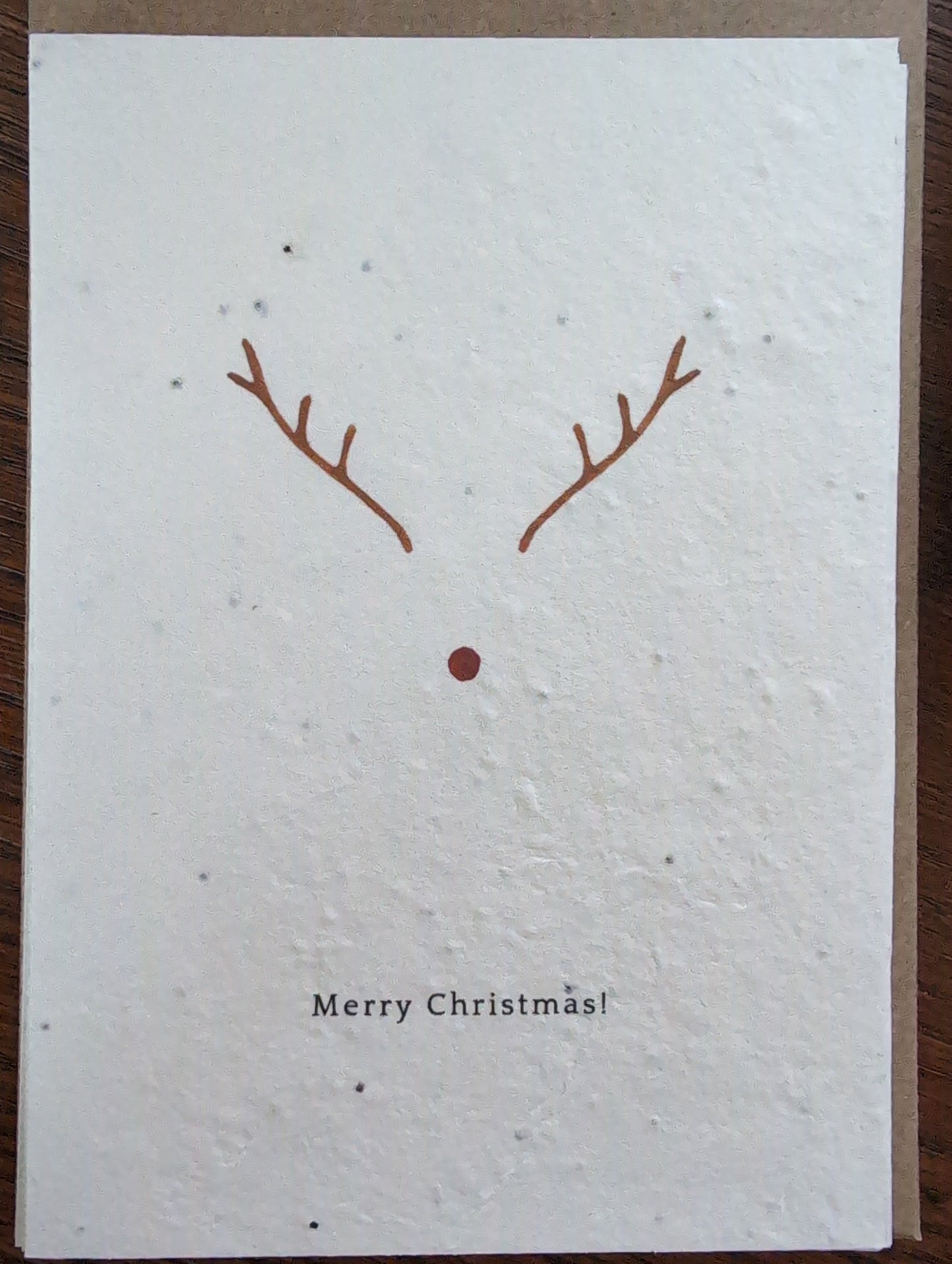 Einpflanzbare Grußkarte mit Umschlag MERRY CHRISTMAS!