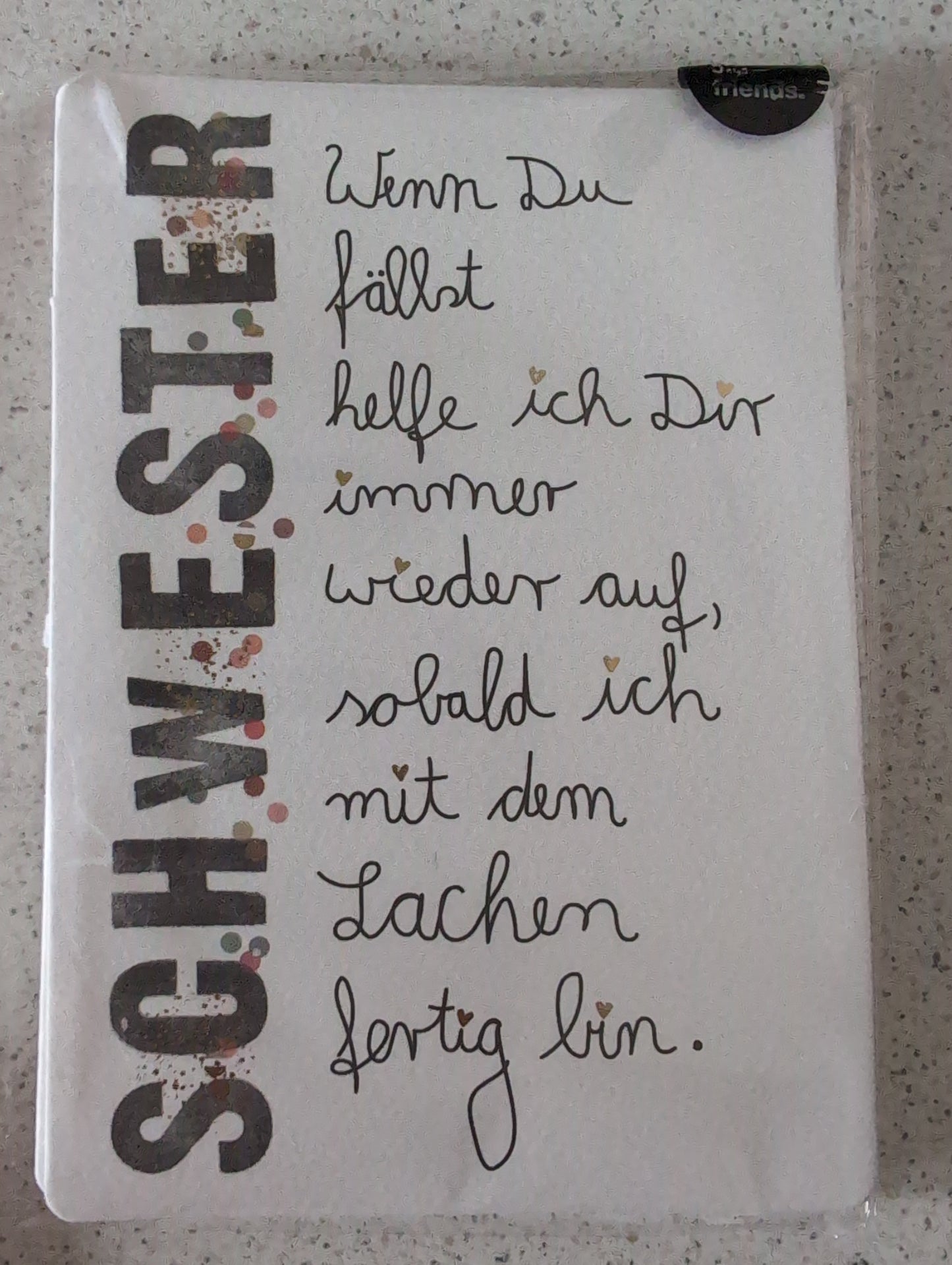 Postkarte "Schwester"