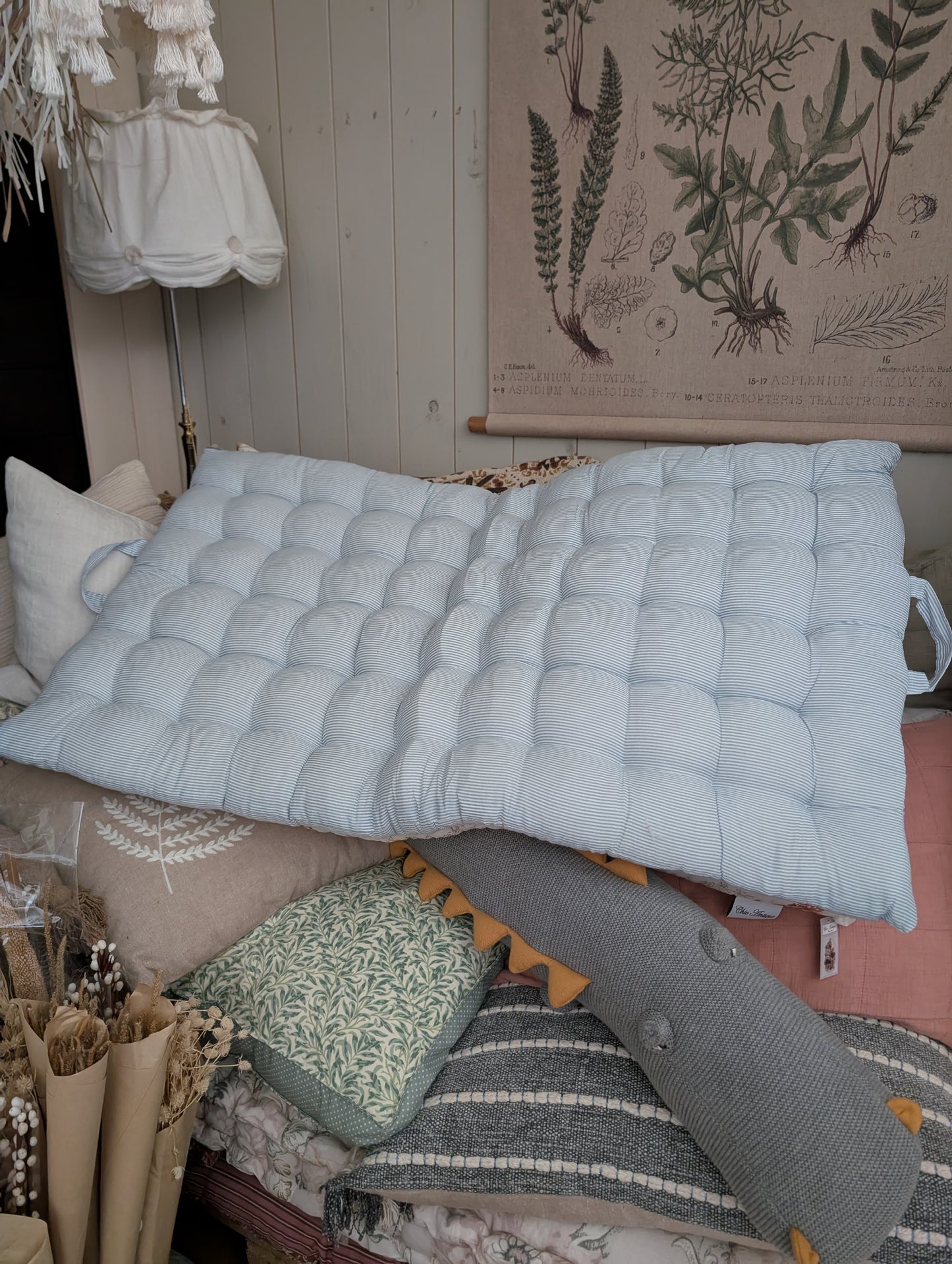 Matratze/Auflage mit Maritimen Streifenmuster 100x60 cm