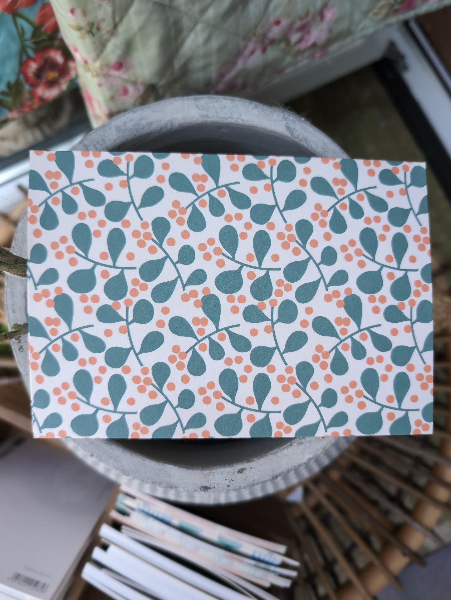 Postkarte „berry christmas“