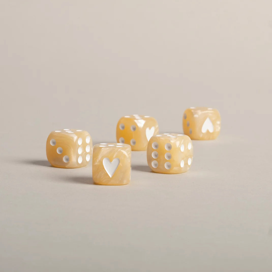 Würfel im Set Gold