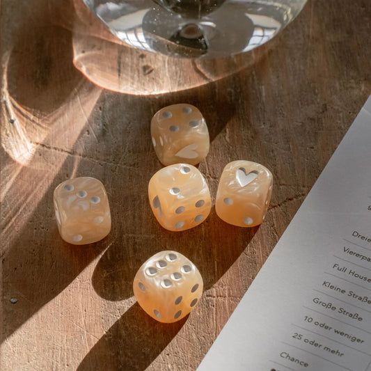 Würfel im Set Gold