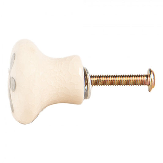 Möbelknopf Beige mit grauem Muster