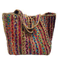 bunte Tasche aus Jute