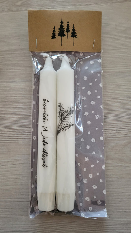 Weihnachtskerzen / Adventskerzen 2er Pack