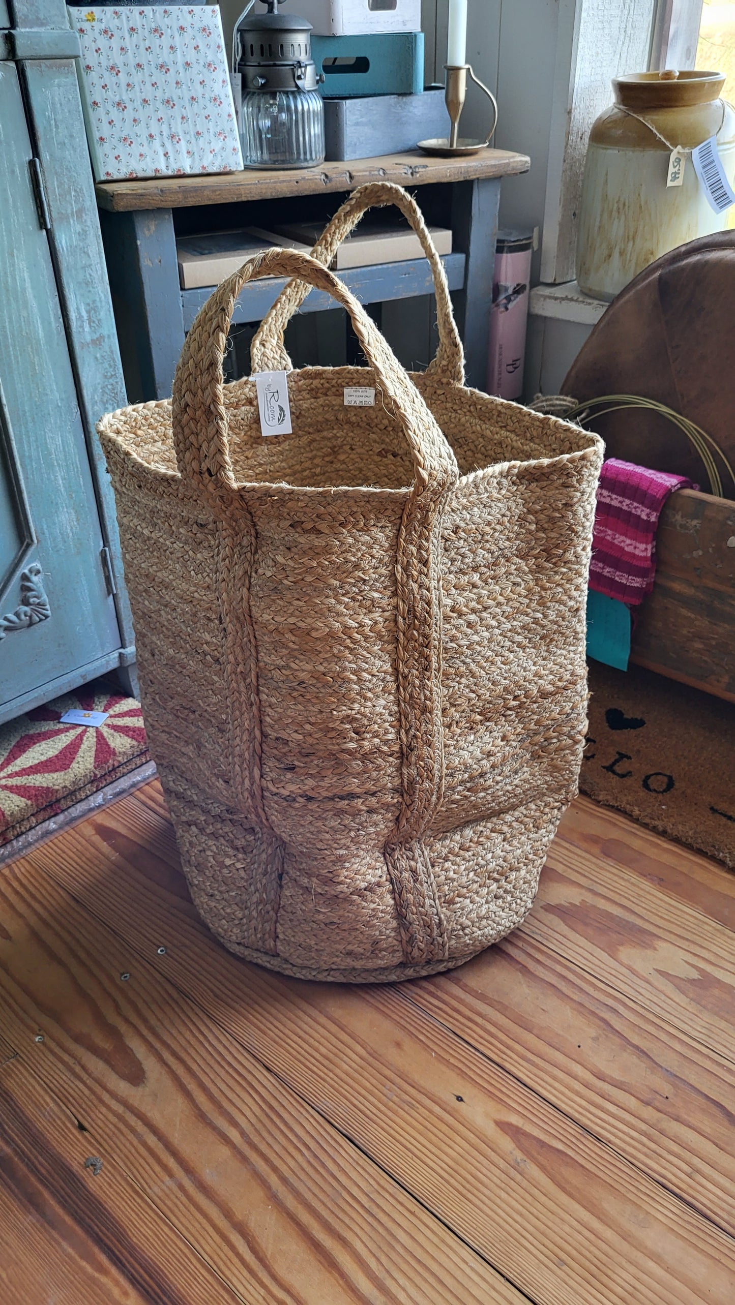 große Tasche aus Jute