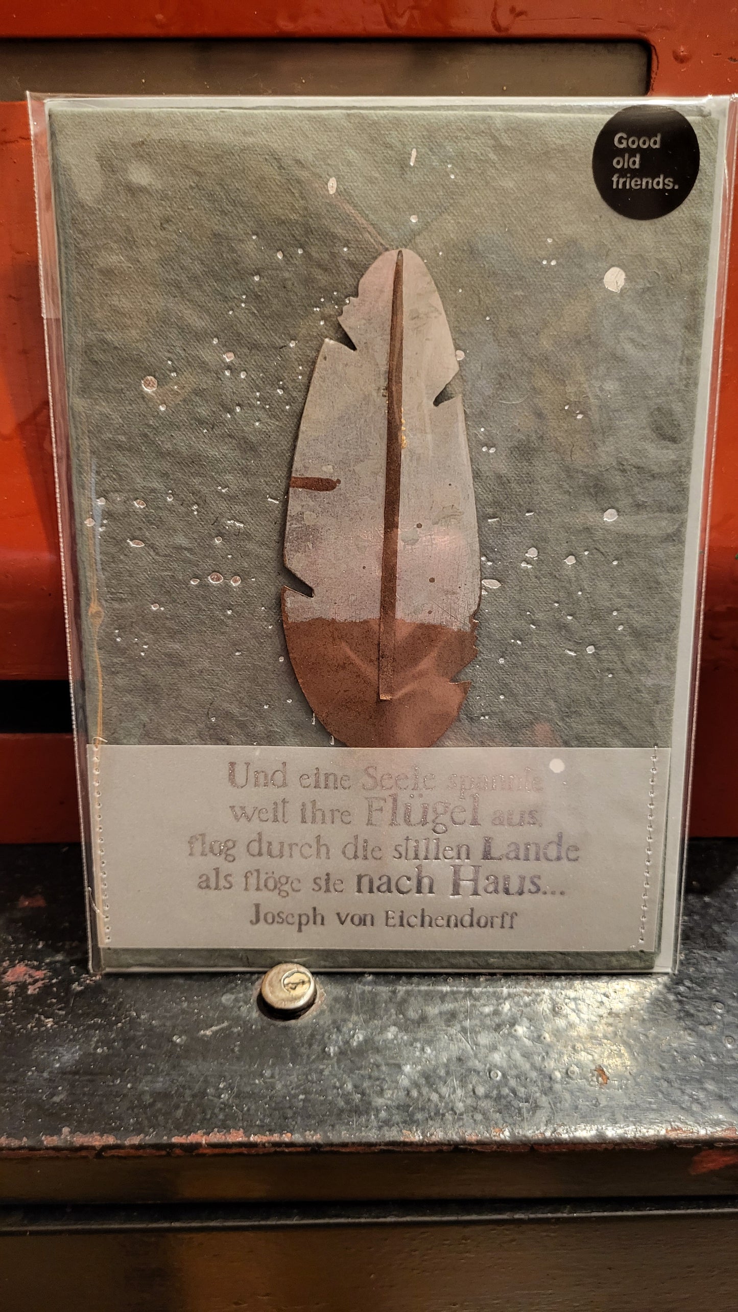 Trauerkarte Feder