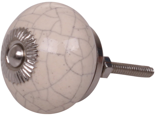 Möbelknopf altweiß krakeliert