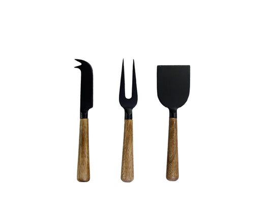 Käsemesser Set mit Holzgriff