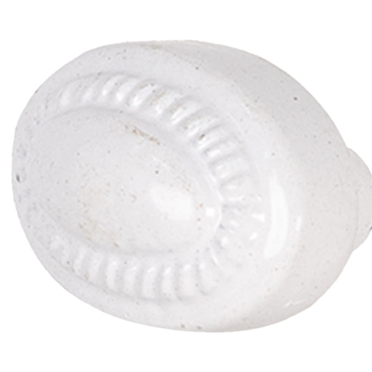 Möbelknopf oval weiß