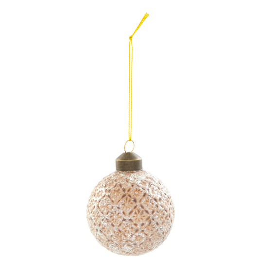 Christbaumkugel silber / rosé