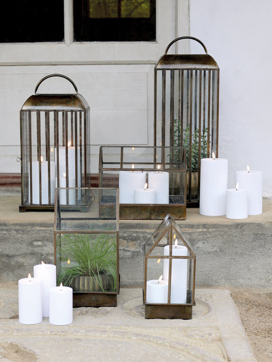 Blockkerze LED für den Innen- und Außenbereich 10*7 cm