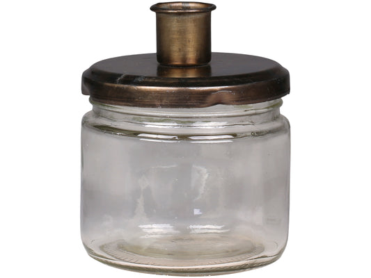 Kerzenhalter mit Glas