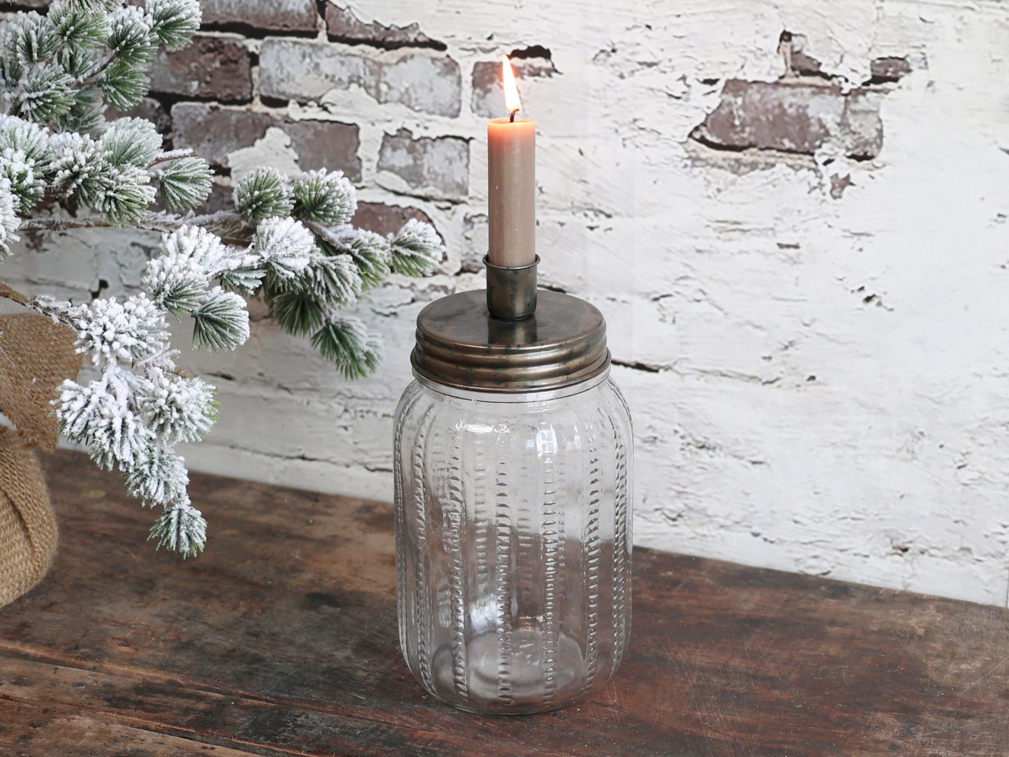 Kerzenhalter mit Glas