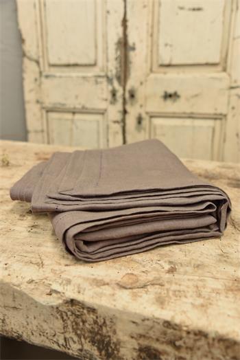 Tischdecke Leinen braun